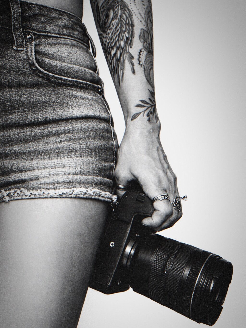 Kelly holding her camera